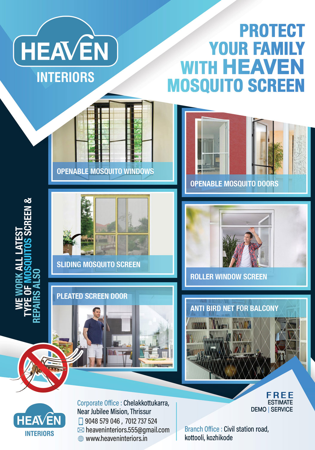 Heaven Interiors, Mosquito Net Dealers in Thrissur