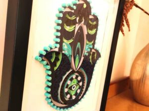 Unique gifts for home Hamsa Hand with decorate you