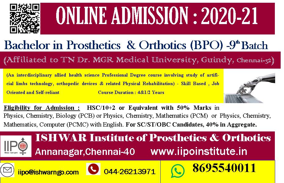 Bachelor Degree in Prosthetics & Orthotics